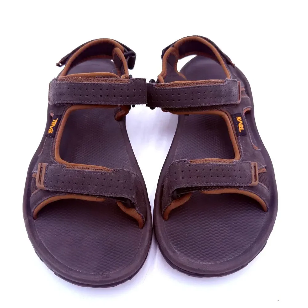 Teva Men's Brown Leather Katavi 2 Slide Sandals Size 11